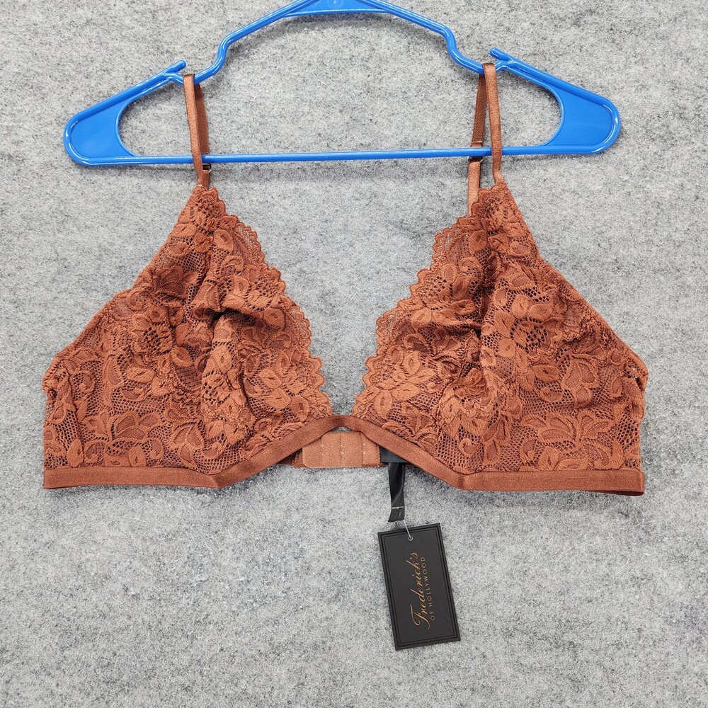 Fredericks of Hollywood Bralette Womens 1X Jessica Brown Floral Lace